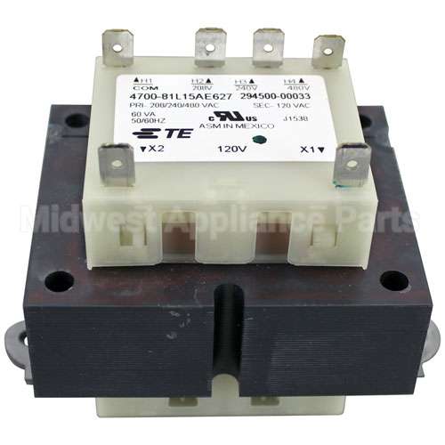 00-294500-00033 Compatible Vulcan 50/60 Hz 60Va Trans