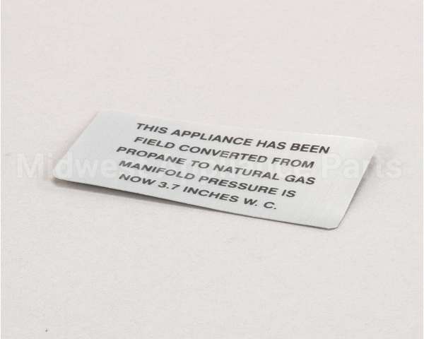 00-421727-00003 Vulcan Hart Plate,Propane To Natural Gas