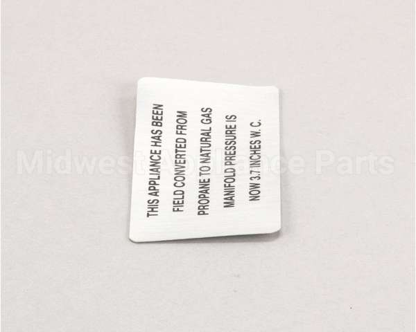 00-421727-00003 Vulcan Hart Plate,Propane To Natural Gas