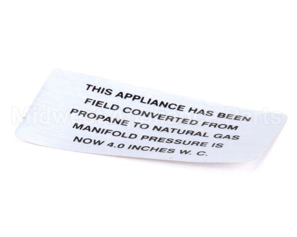 00-421727-00004 Vulcan Hart Plate,Propane To Natural Gas