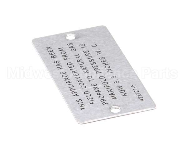 00-421727-00005 Vulcan Hart Plate,Propane To Natural Gas