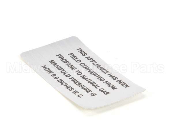 00-421727-00006 Vulcan Hart Plate,Propane To Natural Gas