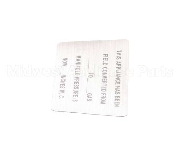 00-421727-00015 Vulcan Hart Label,Conversion (Gas) Blank