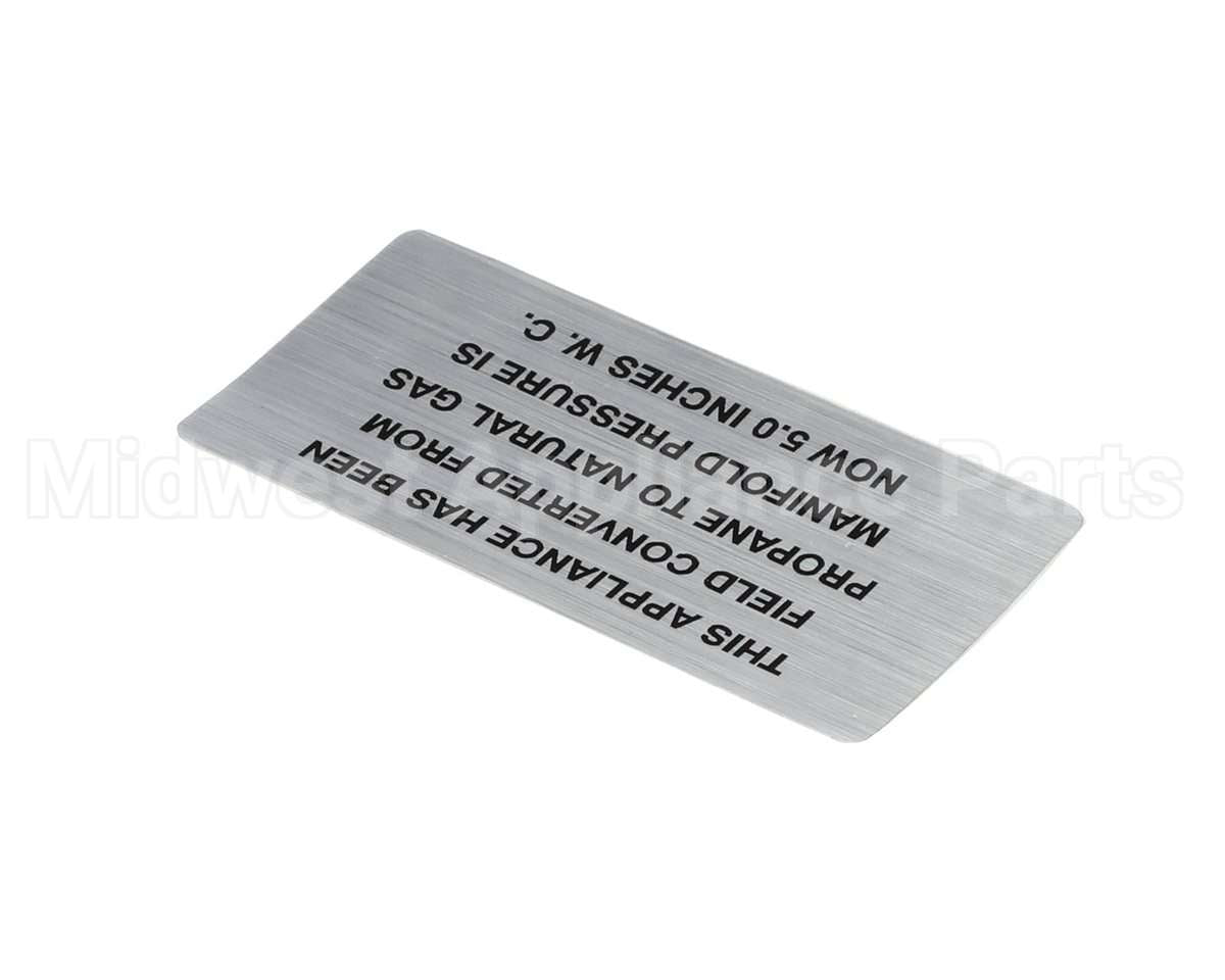 00-421727-00016 Hobart Plate,Propane To Nat Gas (5.0)