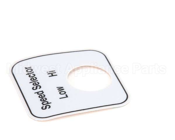 00-478296 Hobart Label,Speed Select (Domestic)
