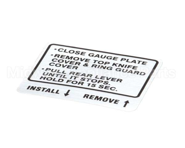 00-914681 Hobart Label, Instruction