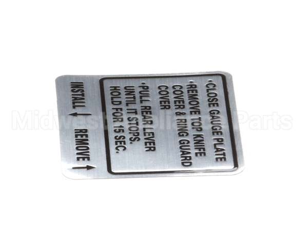 00-914681 Hobart Label, Instruction