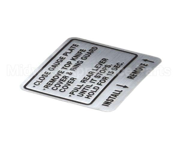 00-914681 Hobart Label, Instruction