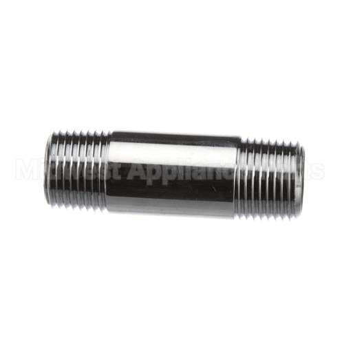 000357-40 T&S Brass Nipple, 3/8Npt X 2 Long, Polished-Chrome