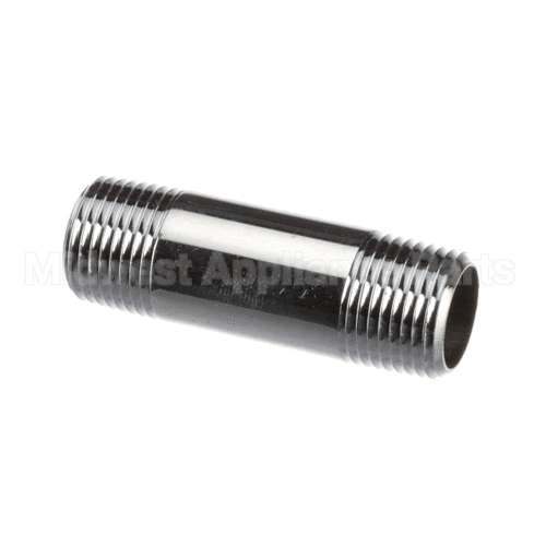 000357-40 T&S Brass Nipple, 3/8Npt X 2 Long, Polished-Chrome