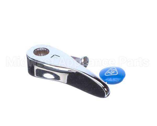 001636-45NS T&S Brass Lever Handle, Blue Index (T&S Logo), Scr