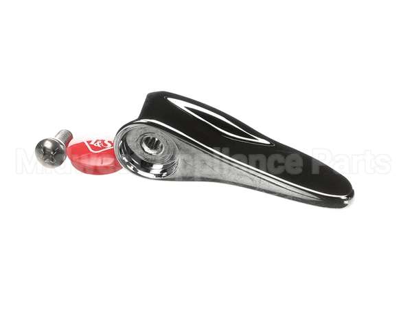 001637-45NS T&S Brass Lever Handle, Red Index (T&S Logo), Scre