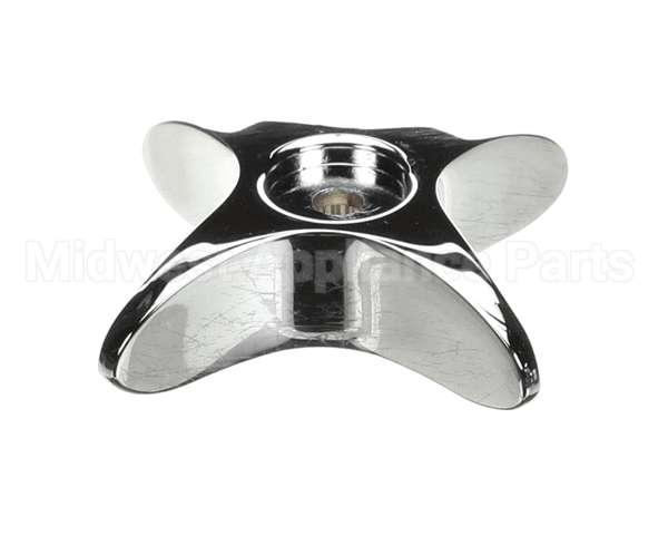 002521-45NS T&S Brass 4-Arm Kitchen Handle, Chrome-Plated