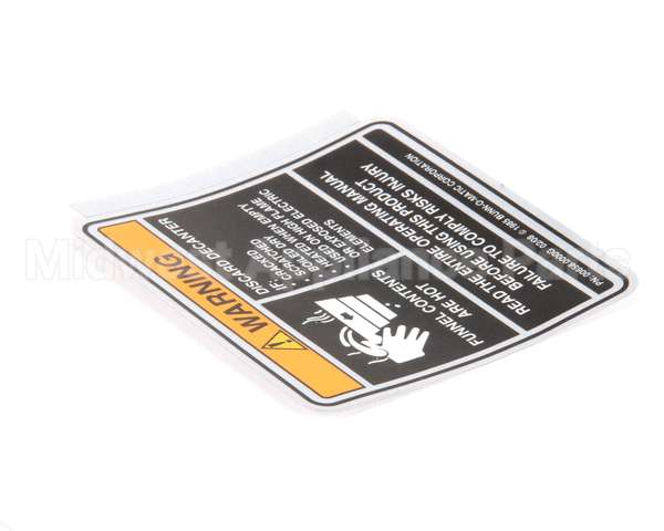 00658.0000 Bunn Decal,Warning-Decanter/Funnel