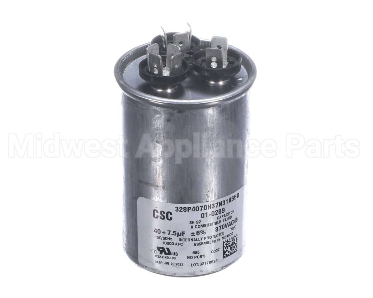 01-0269 Nortek Run Cap,Round,370V,7.5+40Uf