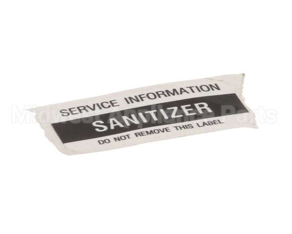 01000486 Glastender Decal, .75X1.877, Sanitizer