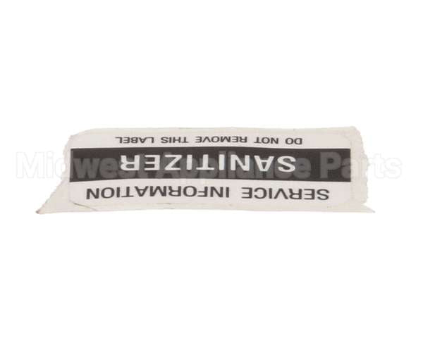01000486 Glastender Decal, .75X1.877, Sanitizer