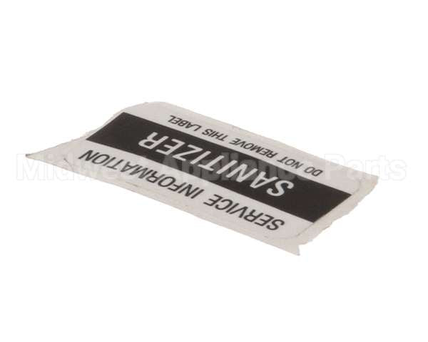 01000486 Glastender Decal, .75X1.877, Sanitizer