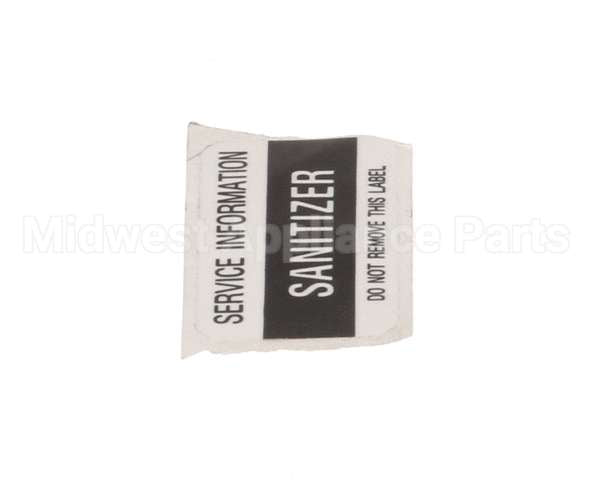 01000486 Glastender Decal, .75X1.877, Sanitizer