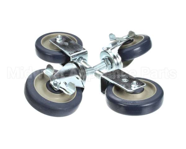 039542 Keating Caster 5 Fryer Set Of 4- 2 Swi