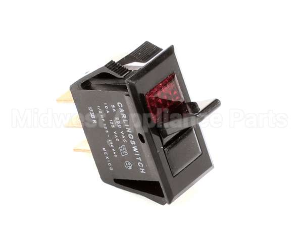 04351.0000 Bunn Switch,On/Off-Blk Red Lens120