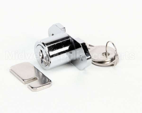 06001536 Glastender Lock, Cooler Door, With Two Keys, Chrome