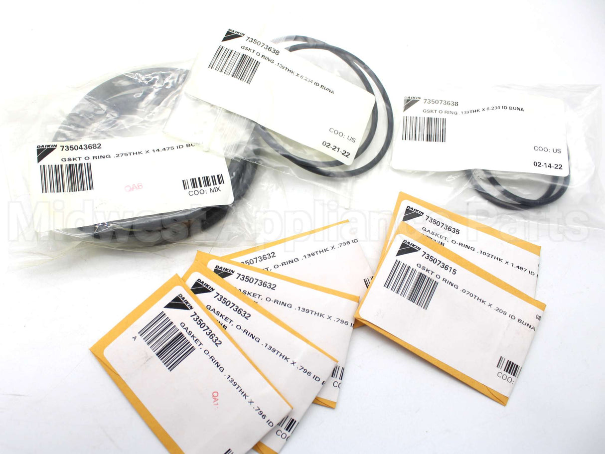 071541202 Daikin-Mcquay O-Ring Kit For Oil Pump
