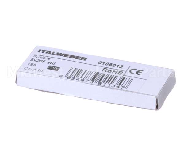 0C8375 Electrolux Professional Fuse; 250V 12A 5X20Mm; Set 10Pcs