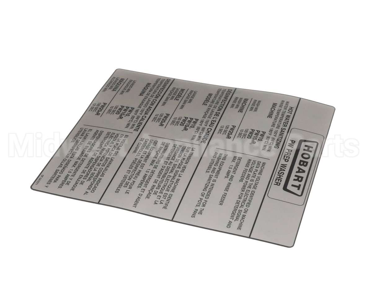 0F-047571 Hobart Label (Information )
