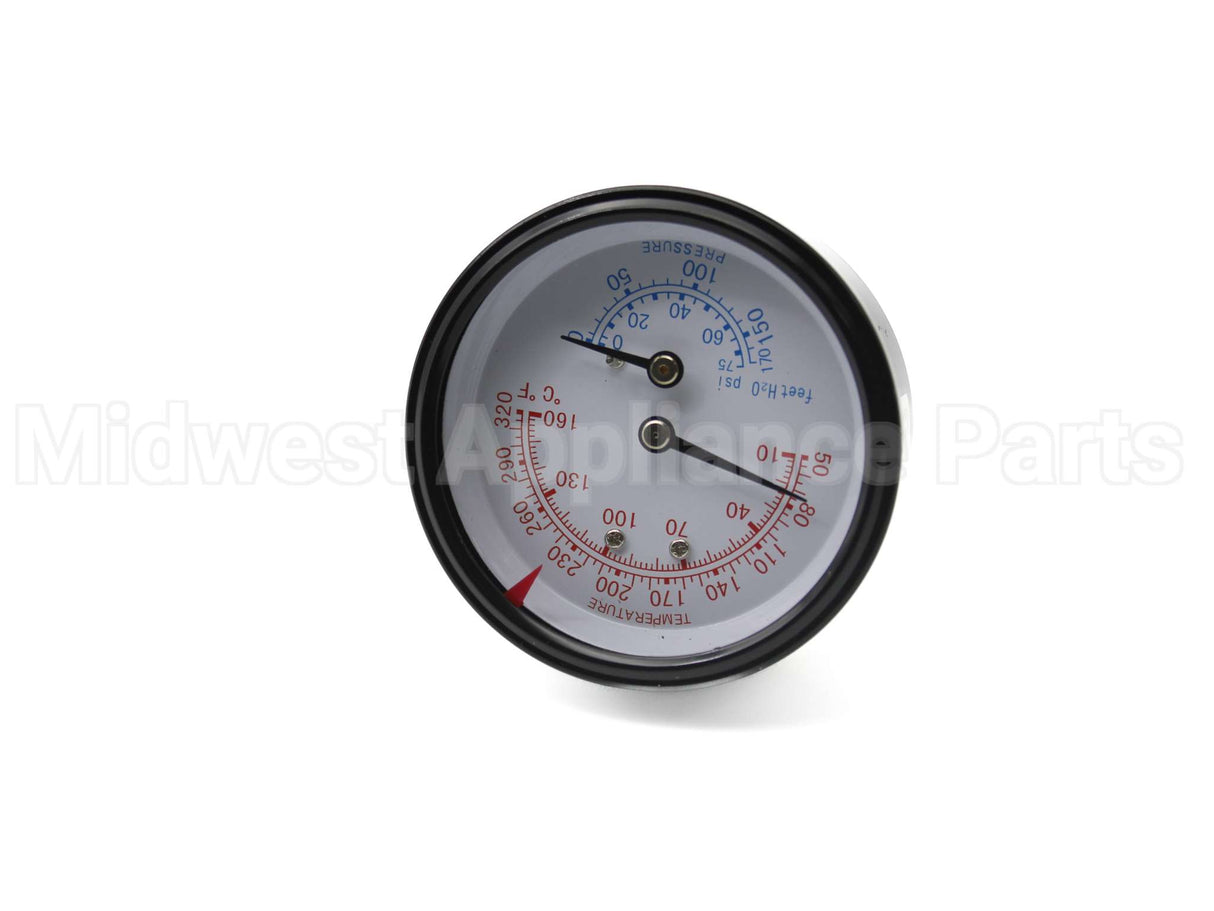 100208152 Lochinvar & A.o. Smith T&P Gauge 0-75# 70-250F 3/8"Bt