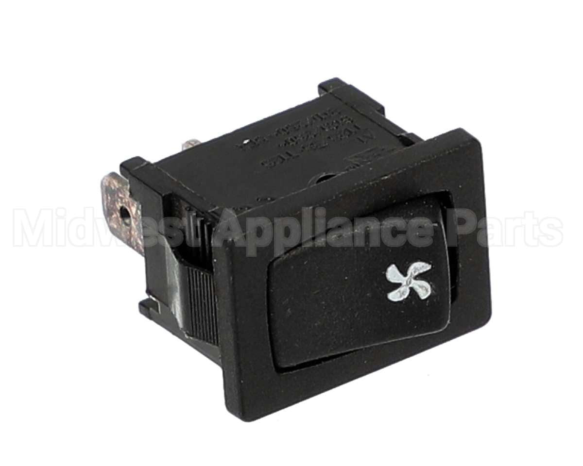 1026317A Perlick Switch, Momentary, Black, Fan Symbol
