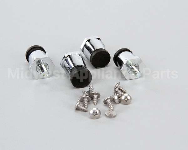 10314-95 Silver King Kit Leg 1In Silver W/ Rubber P