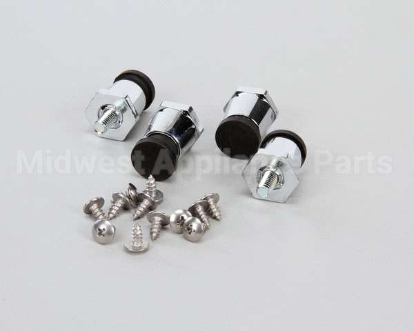10314-95 Silver King Kit Leg 1In Silver W/ Rubber P