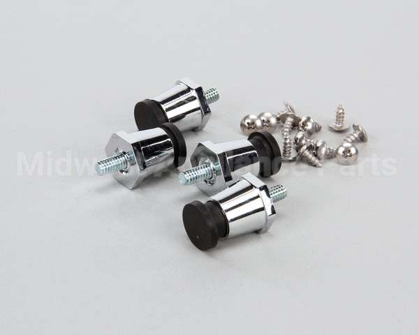 10314-95 Silver King Kit Leg 1In Silver W/ Rubber P