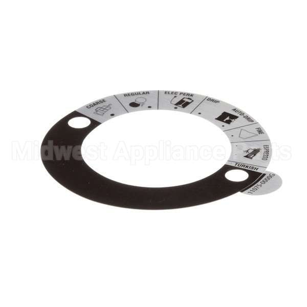 11075.0000 Compatible Bunn Decal, Grind Select-Dial