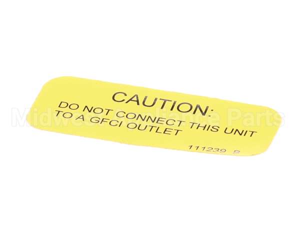111239 Cleveland Label;Gfci Warning