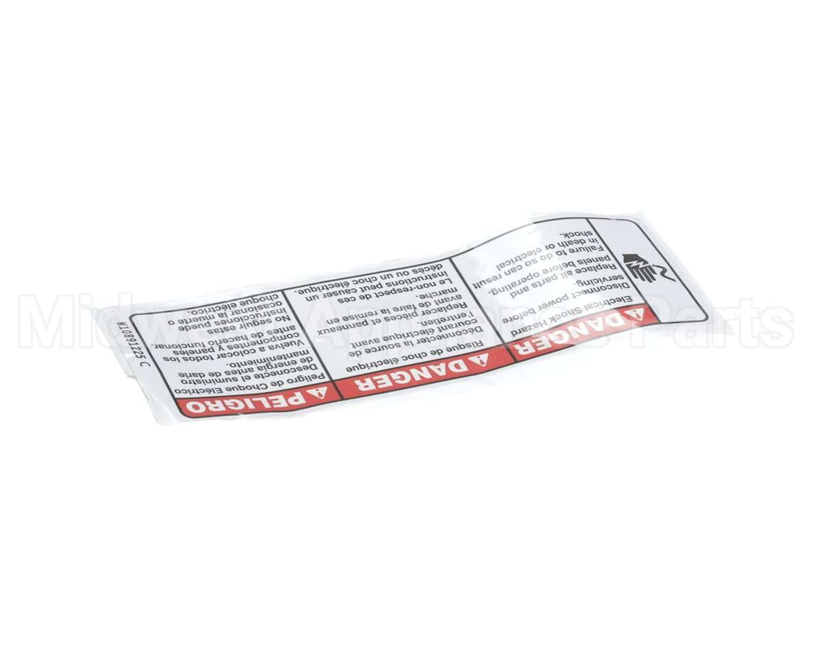112712 American Dryer Laundry Maytag Electric Danger Label
