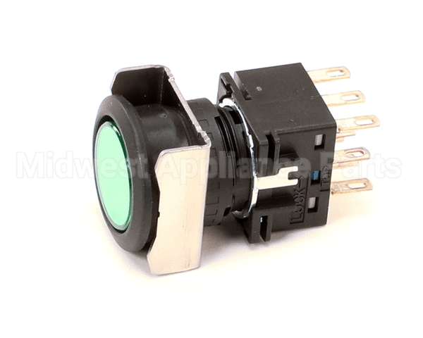 115616 Champion - Moyer Diebel Switch,Pwr,Maint.,Grn Pb,16Mm,Dpdt,Flsh