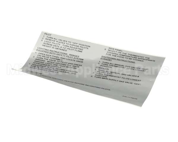 1179076 Southbend Range Lighting Instructions -English