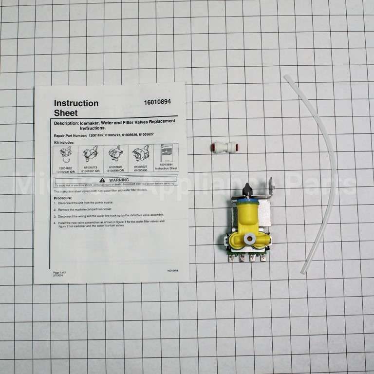 12001892 Whirlpool Kit; Water Valve (Filter