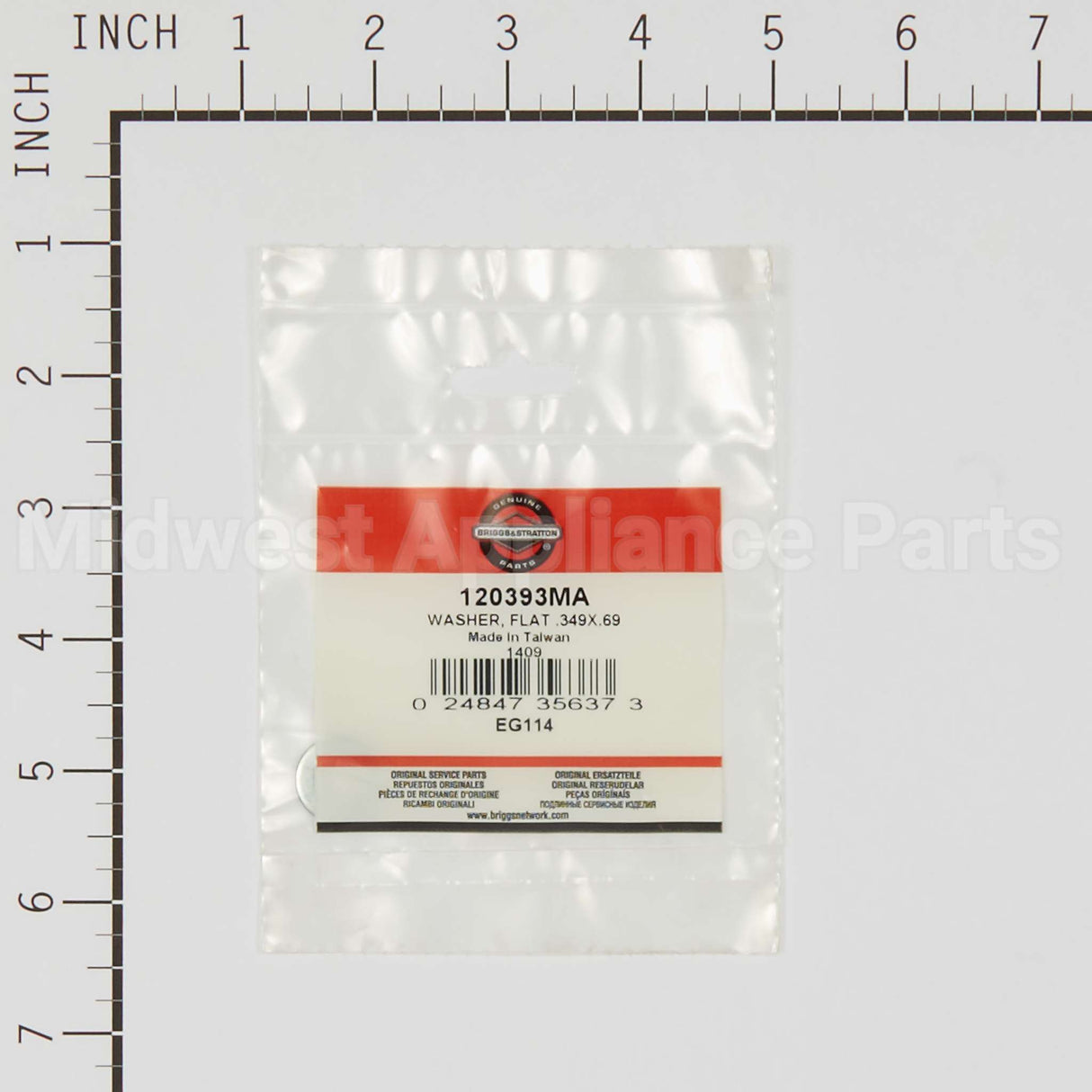 120393MA Briggs & Stratton Washer Flat .349X.69