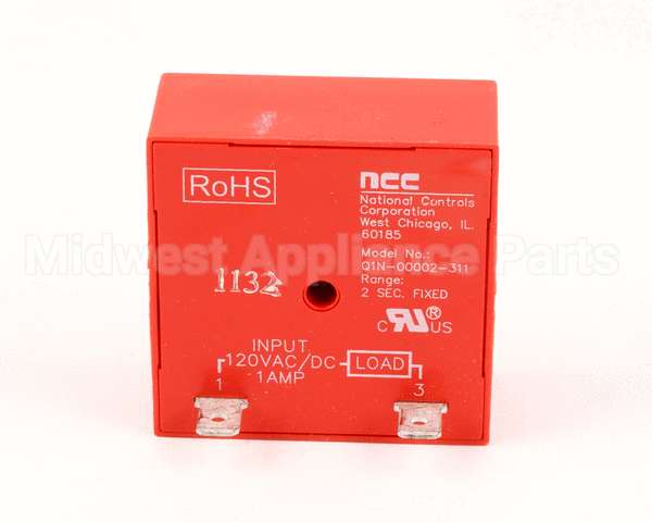 153324 Duke Timer,Delay 120V, 2 Second Fixed