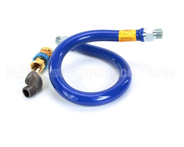 16100BPQ48 Dormont 1" Dia., 48" Blue Hose, Snapfast, 1 Elbo