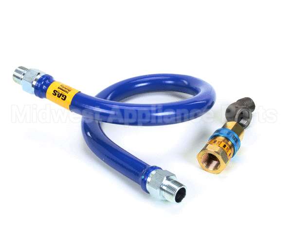 16100BPQ48 Dormont 1" Dia., 48" Blue Hose, Snapfast, 1 Elbo