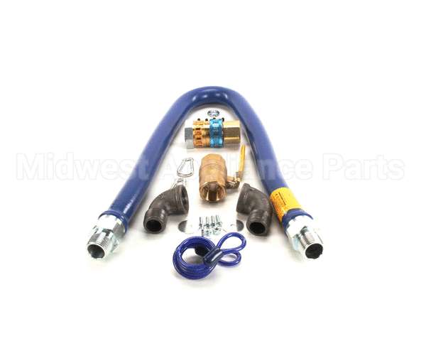 16100KIT48 Dormont Gas Hose, Blue, 1" X 48", Snapfast,Valve