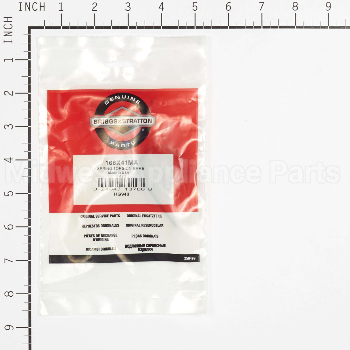 166X41MA Briggs & Stratton Spring Torsion Brke