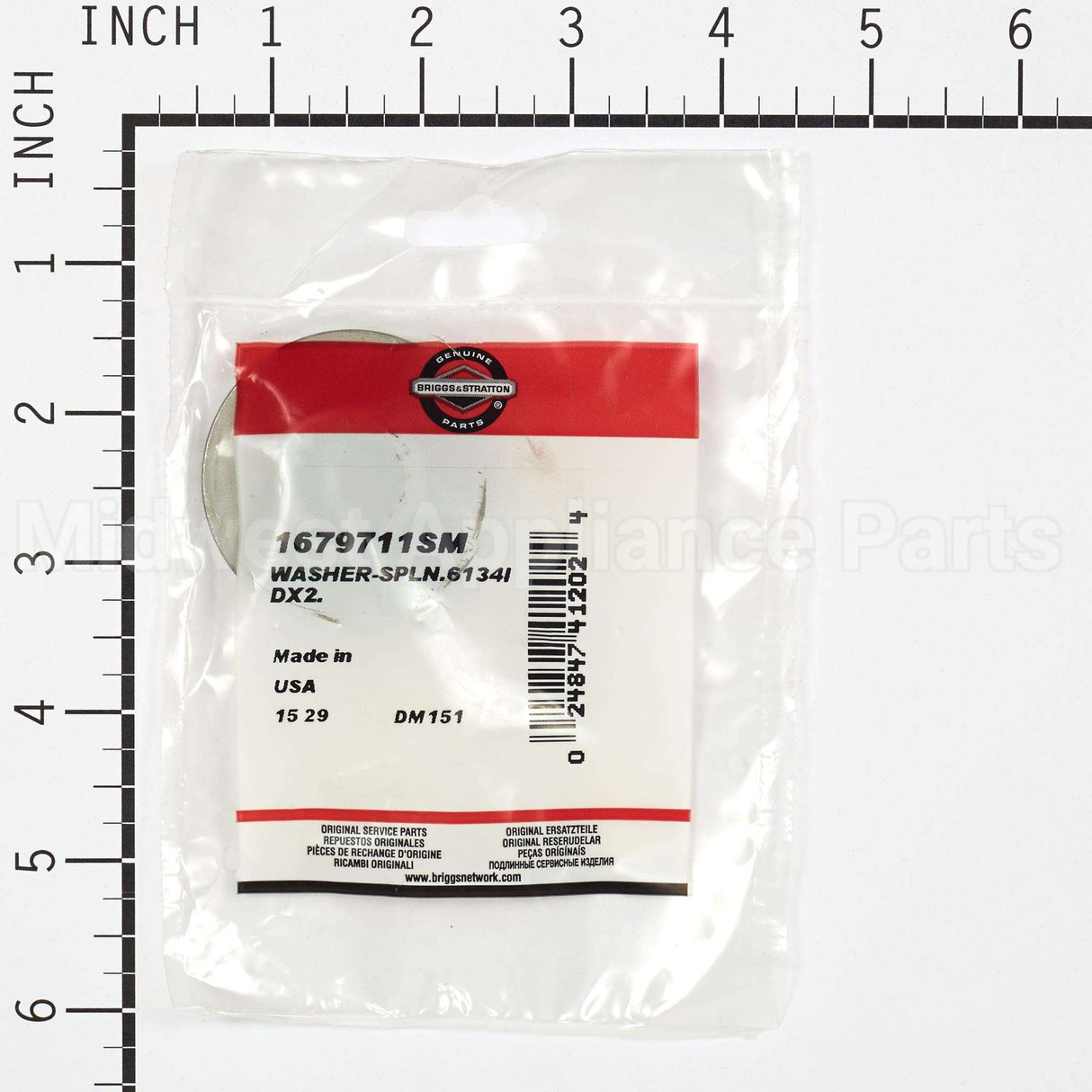 1679711SM Briggs & Stratton Washer-Spln.6134Idx2.