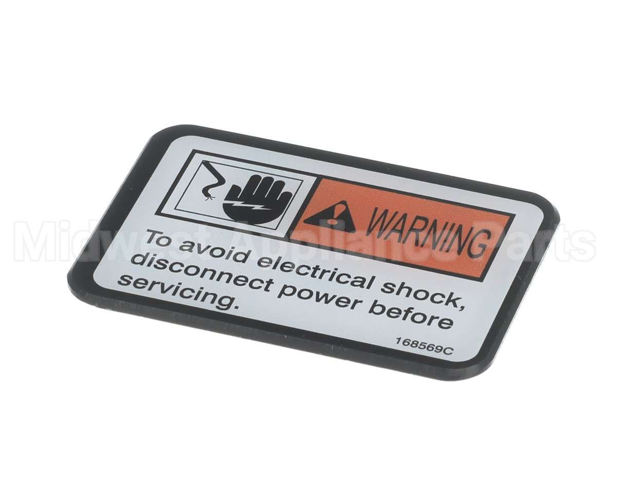 168569 Henny Penny Label-Warning Disc. Power