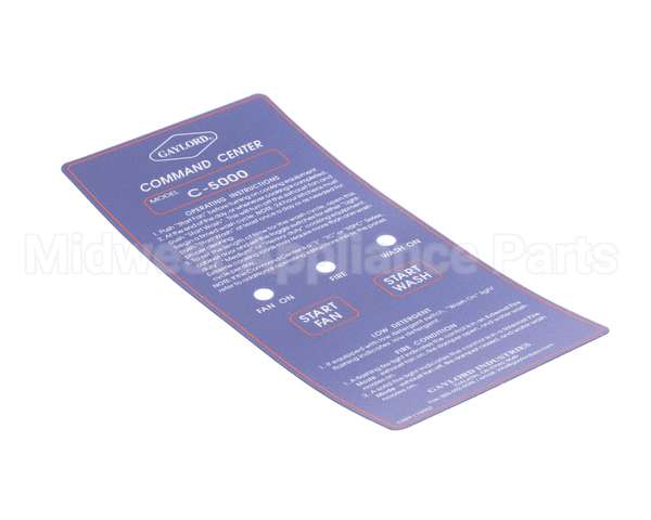 16907 Gaylord C-5000 Mylar Faceplate