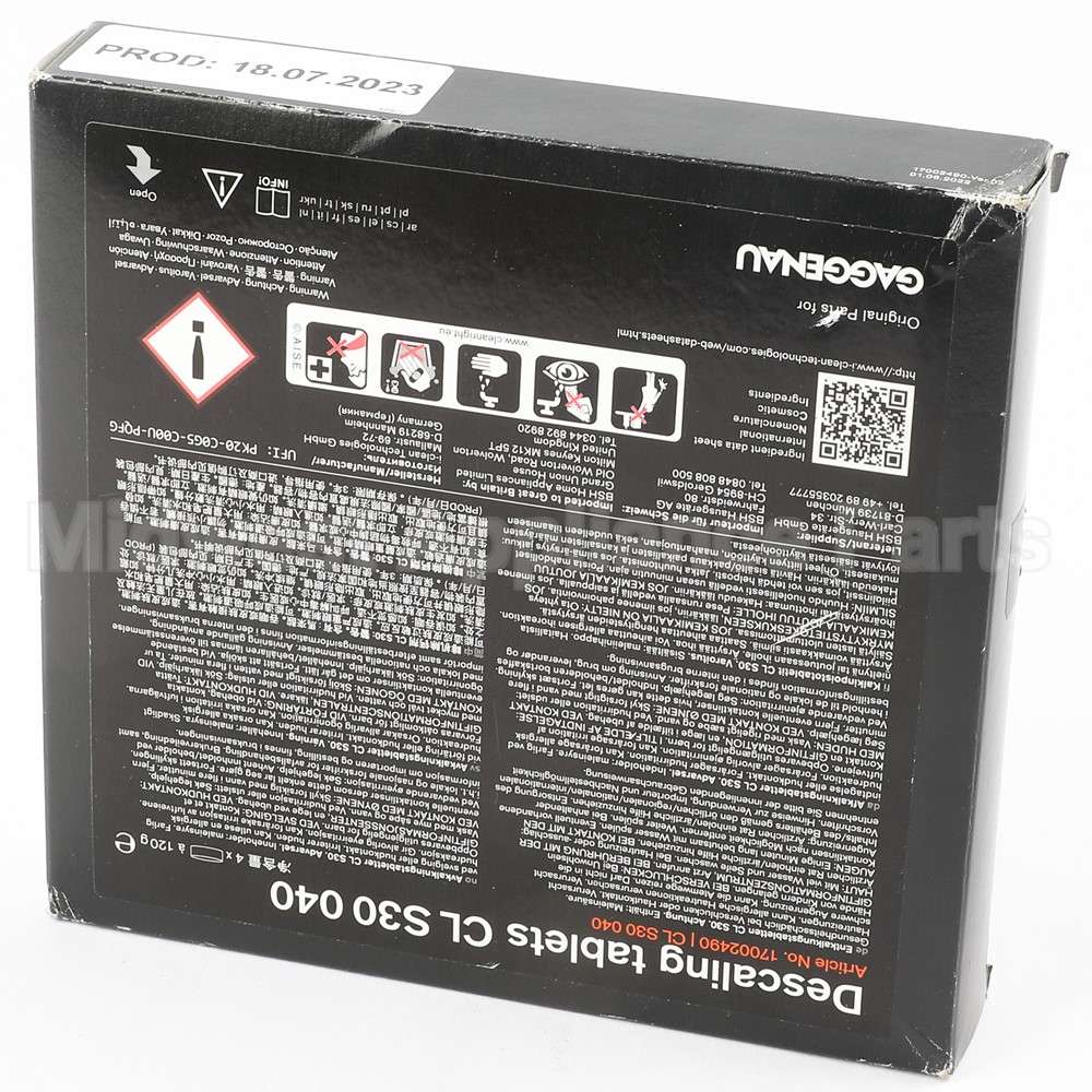 17002490 Bosch Descaling Tablets